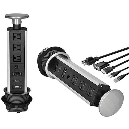 Electriduct Outlet Tap, Vertical Tabletop, 3 Outlet(s) 5 ft. PDC-LK-VERTICAL-ED